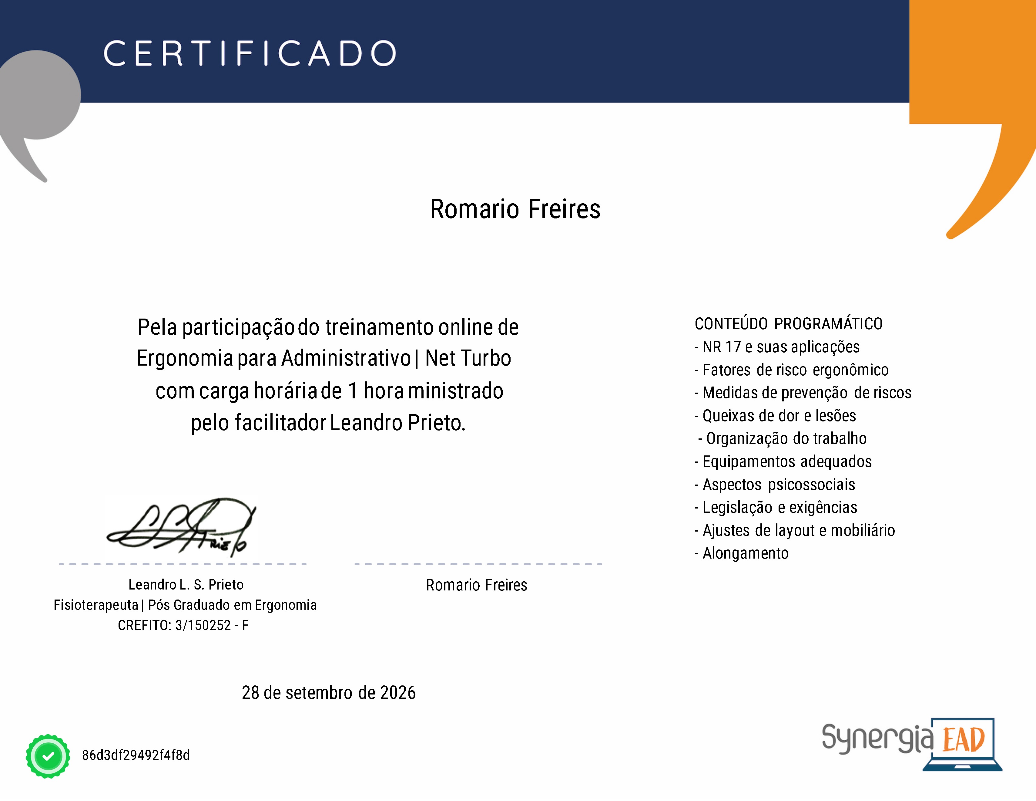 Ergonomia para Administrativo | Net Turbo