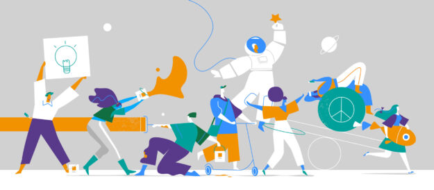 Giovani ragazzi creativi esprimono la loro personalità